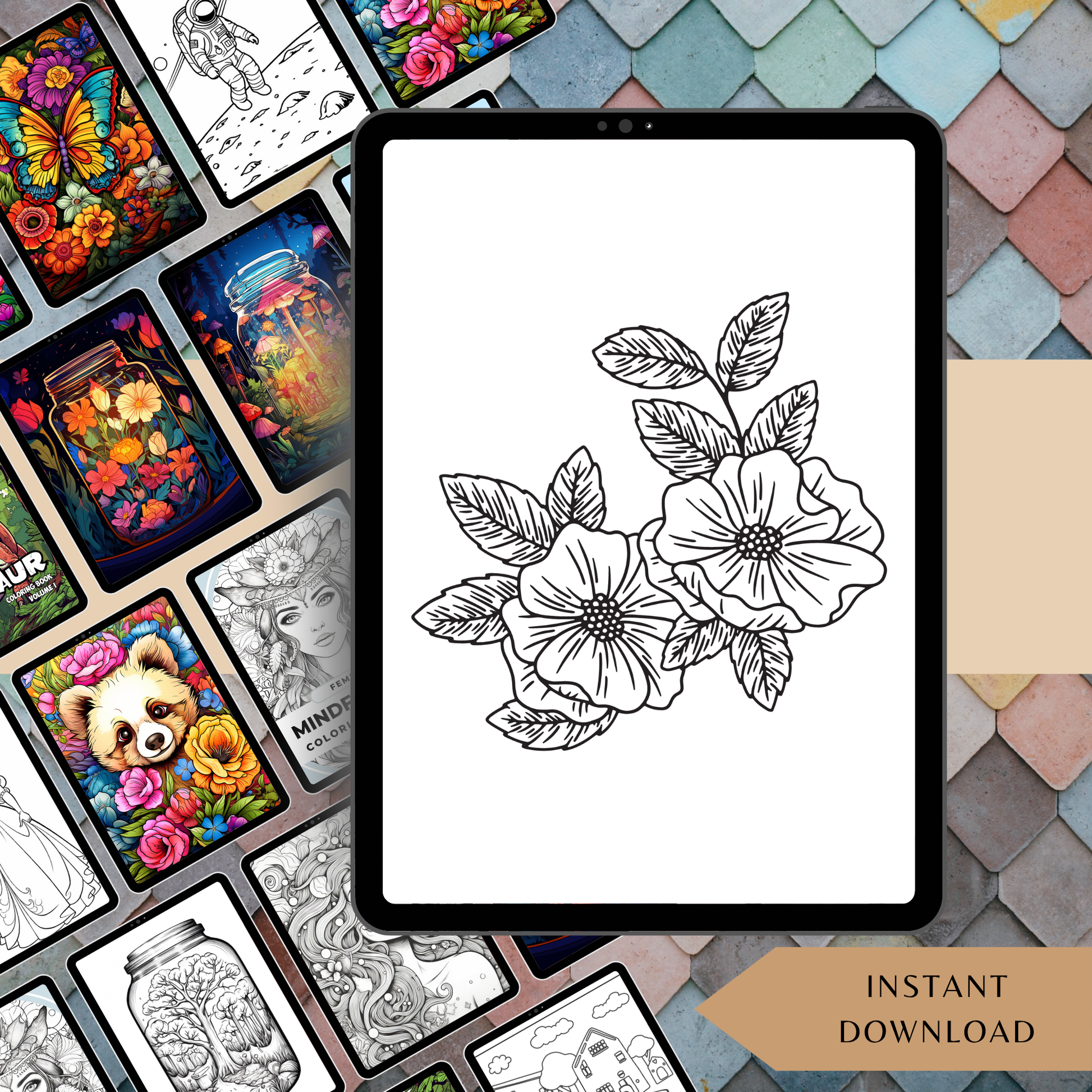 Huge Coloring Book Digital Download