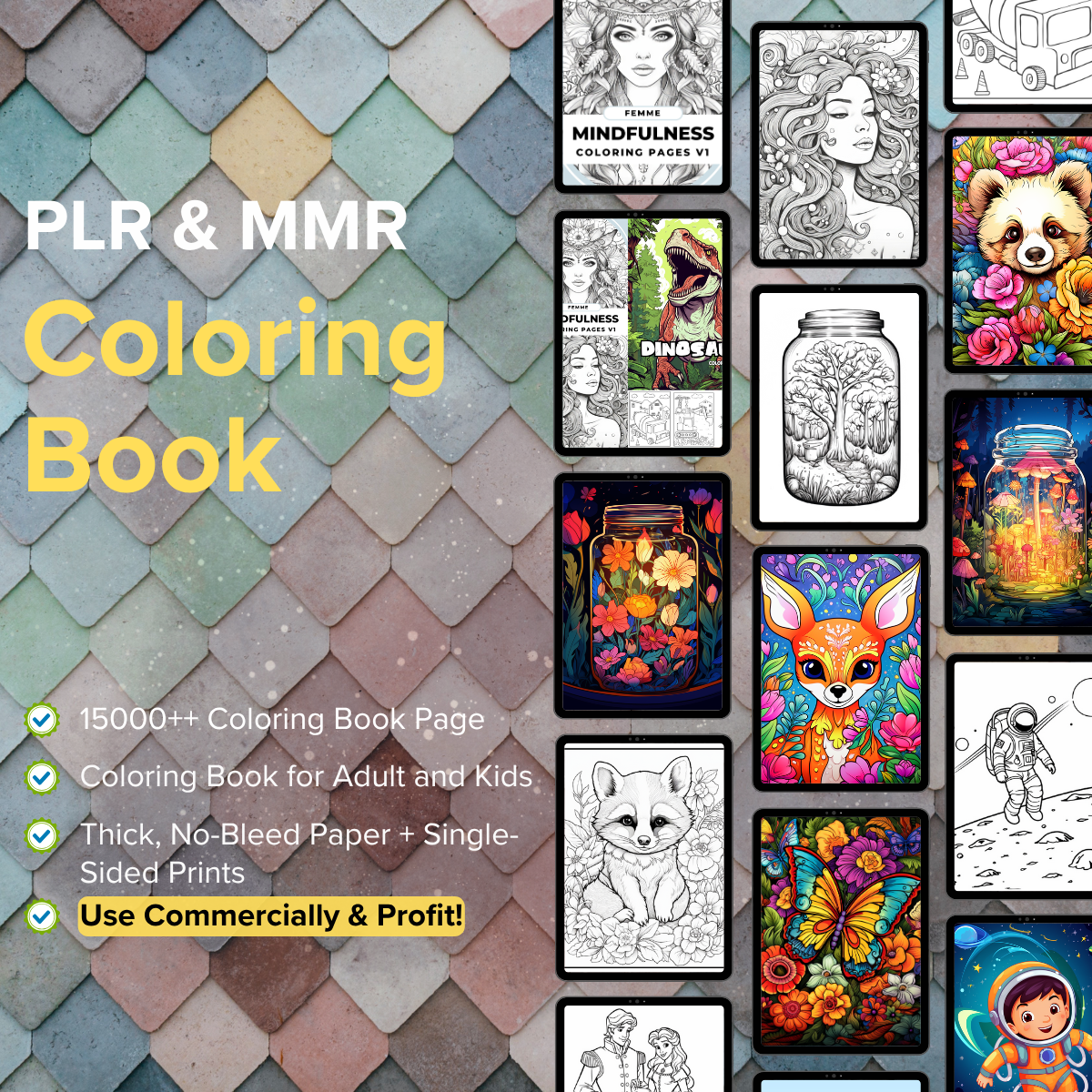 Digital Coloring Book for Kids and Adults