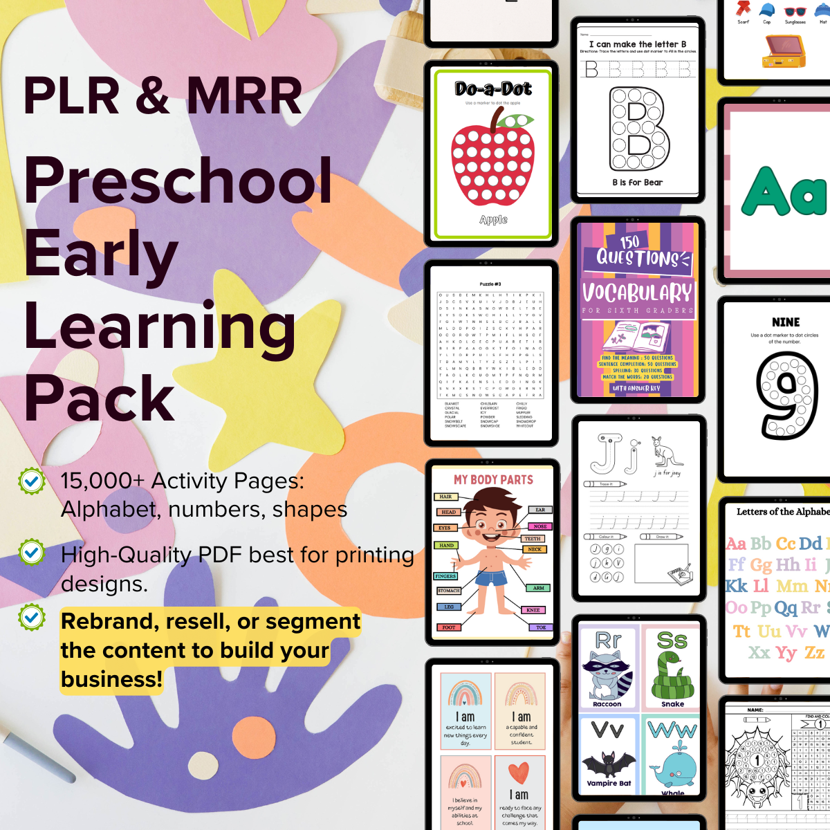 Hands-on Preschool Activities Pack